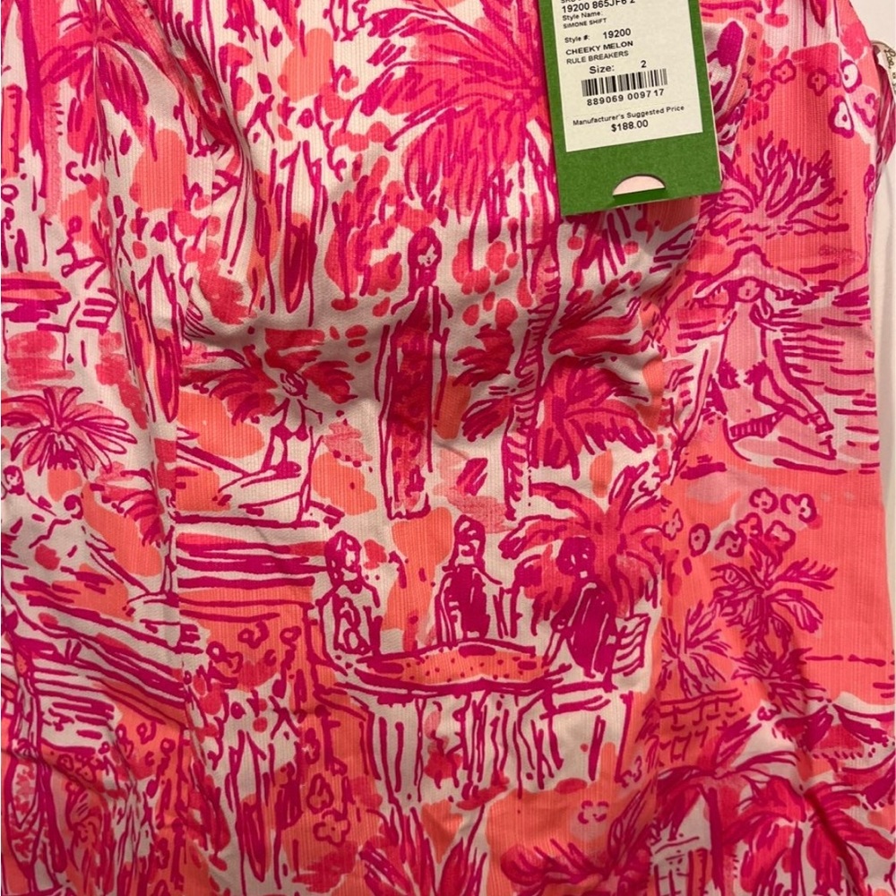 LILLY PULITZER Simone Shift Sz 2 NWT Rule Breakers - Picture 7 of 7